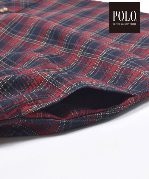 SLAP SLIP（スラップスリップ）の「【POLO BCS(ポロ・ビーシーエス)×SLAP SLIPコラボ】【お揃い】チェック襟付きフレアワンピース(80~140cm)（ワンピース・キッズ・グリーン系その他/レッド系その他・100cm/90cm/80ｃｍ/110cm/130cm/120cm/140cm）」の4枚目の写真