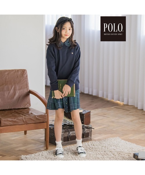 SLAP SLIP（スラップスリップ）の「【POLO BCS(ポロ・ビーシーエス)×SLAP SLIPコラボ】【お揃い】チェック襟付きフレアワンピース(80~140cm)（ワンピース・キッズ・グリーン系その他/レッド系その他・100cm/90cm/80ｃｍ/110cm/130cm/120cm/140cm）」の16枚目の写真