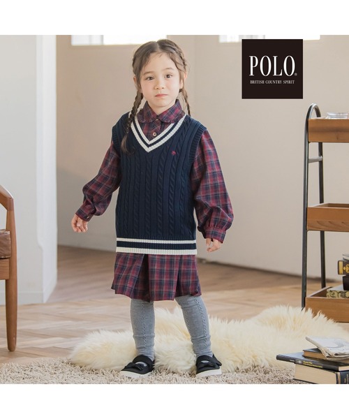 SLAP SLIP（スラップスリップ）の「【POLO BCS(ポロ・ビーシーエス)×SLAP SLIPコラボ】【お揃い】チェック襟付きフレアワンピース(80~140cm)（ワンピース・キッズ・グリーン系その他/レッド系その他・100cm/90cm/80ｃｍ/110cm/130cm/120cm/140cm）」の18枚目の写真