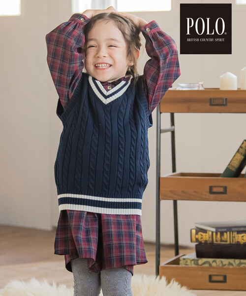 SLAP SLIP（スラップスリップ）の「【POLO BCS(ポロ・ビーシーエス)×SLAP SLIPコラボ】【お揃い】チェック襟付きフレアワンピース(80~140cm)（ワンピース・キッズ・グリーン系その他/レッド系その他・100cm/90cm/80ｃｍ/110cm/130cm/120cm/140cm）」の19枚目の写真