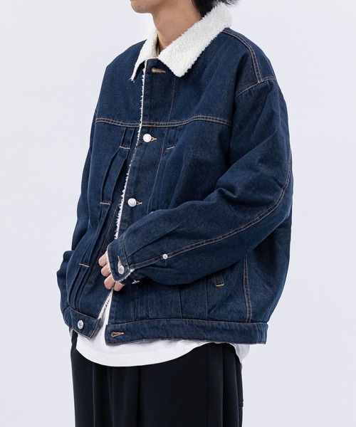 ダークブルー デニムジャケット セール】【13】裏ボア デニムジャケット（デニムジャケット）｜JOHN'S