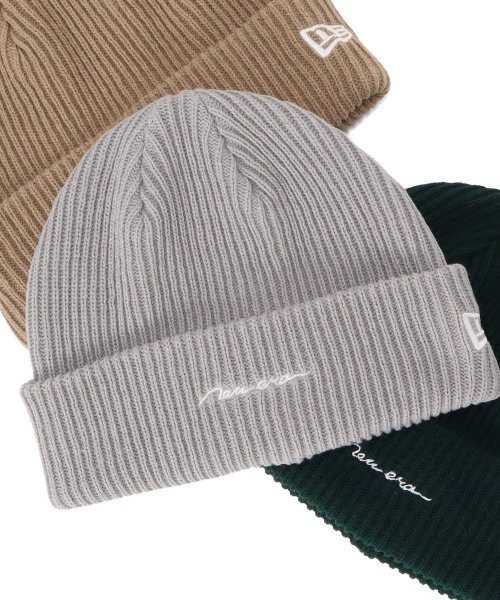 NEW ERA(ニューエラ)の「ニューエラ リブカフニット帽 HANDWRITTEN ONSPOTZ別注(ニットキャップ/ビーニー・メンズ・ブラック/グレー/ホワイト/ベージュ/ネイビー/グレー系その他/ホワイト系その他/グリーン・FREE)」の5枚目の写真