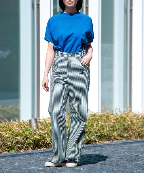 D.M.G.（ドミンゴ）の「[D.M.G / ディーエムジー] ヒッコリー ワークトラウザー（デニムパンツ・レディース・ブルー系その他・L/SS/M/S）」の5枚目の写真