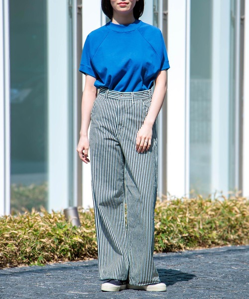 D.M.G.（ドミンゴ）の「[D.M.G / ディーエムジー] ヒッコリー ワークトラウザー（デニムパンツ・レディース・ブルー系その他・L/SS/M/S）」の6枚目の写真