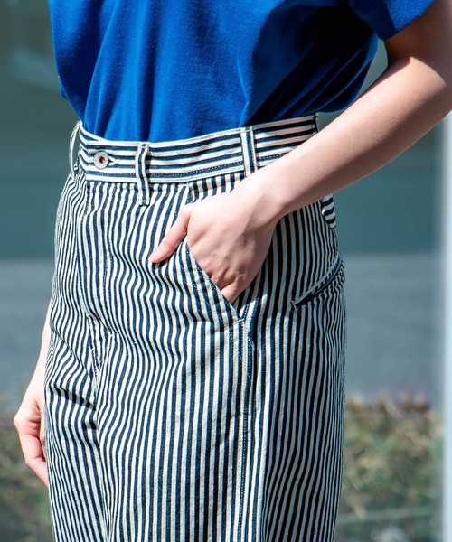 D.M.G.（ドミンゴ）の「[D.M.G / ディーエムジー] ヒッコリー ワークトラウザー（デニムパンツ・レディース・ブルー系その他・L/SS/M/S）」の14枚目の写真