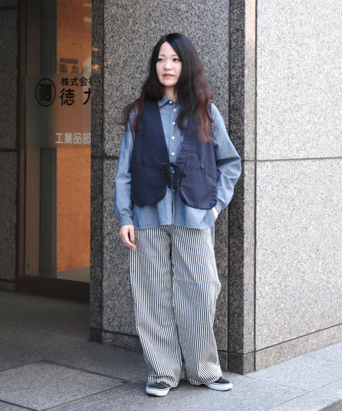 D.M.G.（ドミンゴ）の「[D.M.G / ディーエムジー] ヒッコリー ワークトラウザー（デニムパンツ・レディース・ブルー系その他・L/SS/M/S）」の22枚目の写真