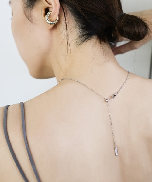 select MOCA（セレクトモカ）の「ドロップフック2セットネックレス（ネックレス・レディース・シルバー/ゴールド・FREE）」の5枚目の写真