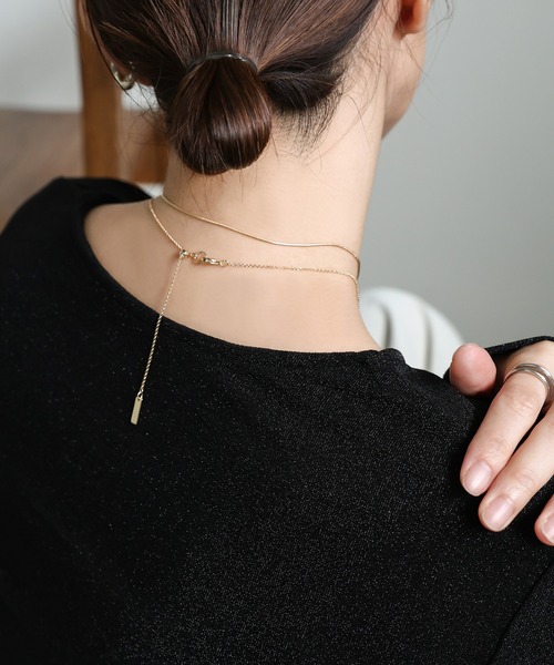 select MOCA（セレクトモカ）の「ドロップフック2セットネックレス（ネックレス・レディース・シルバー/ゴールド・FREE）」の11枚目の写真