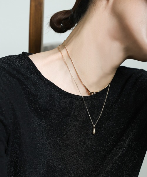 select MOCA（セレクトモカ）の「ドロップフック2セットネックレス（ネックレス・レディース・シルバー/ゴールド・FREE）」の10枚目の写真