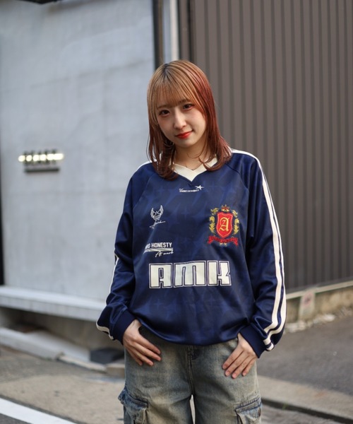 《フリーサイズ / UNISEX 》サッカーシャツ ユニフォームTシャツ パターンドゲームシャツ（Tシャツ/カットソー）｜ATMARK（アットマーク）