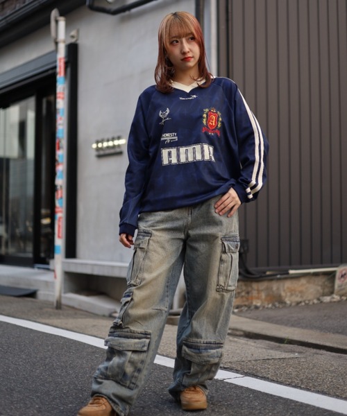 《フリーサイズ / UNISEX 》サッカーシャツ ユニフォームTシャツ パターンドゲームシャツ（Tシャツ/カットソー）｜ATMARK（アットマーク）