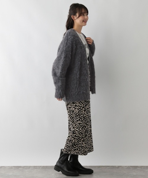 GLOBAL WORK Smile Seed Store（グローバルワーク スマイルシードストア）の「ふわもちシャギーカーディガン/116045（カーディガン/ボレロ・レディース・ブルー/ベージュ/チャコール・MEDIUM/LARGE/X-LARGE/SMALL）」の5枚目の写真