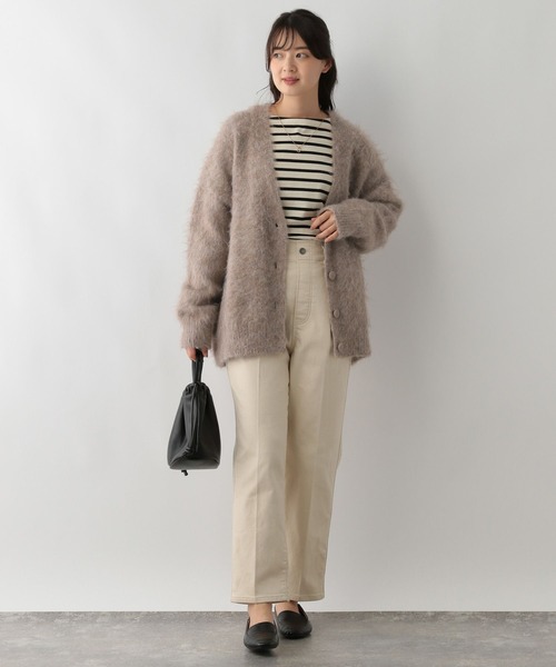 GLOBAL WORK Smile Seed Store（グローバルワーク スマイルシードストア）の「ふわもちシャギーカーディガン/116045（カーディガン/ボレロ・レディース・ブルー/ベージュ/チャコール・MEDIUM/LARGE/X-LARGE/SMALL）」の8枚目の写真