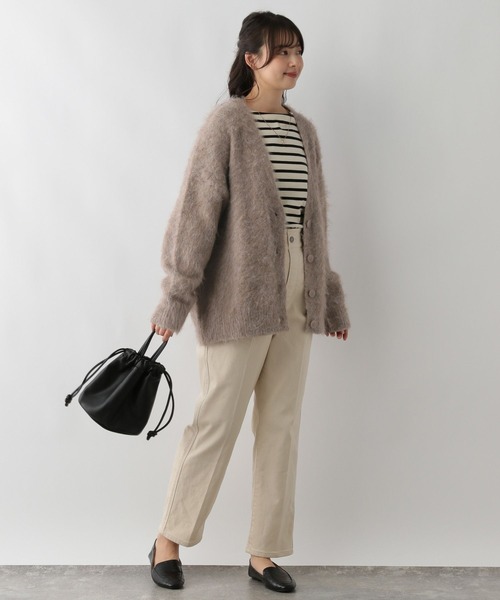 GLOBAL WORK Smile Seed Store（グローバルワーク スマイルシードストア）の「ふわもちシャギーカーディガン/116045（カーディガン/ボレロ・レディース・ブルー/ベージュ/チャコール・MEDIUM/LARGE/X-LARGE/SMALL）」の9枚目の写真
