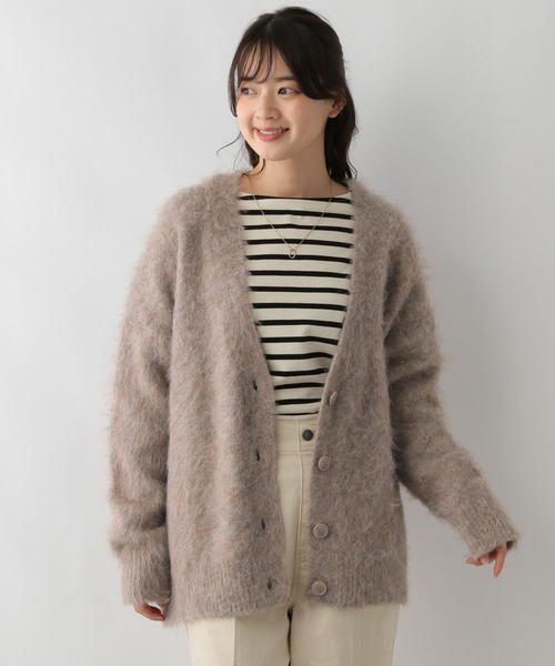 GLOBAL WORK Smile Seed Store（グローバルワーク スマイルシードストア）の「ふわもちシャギーカーディガン/116045（カーディガン/ボレロ・レディース・ブルー/ベージュ/チャコール・MEDIUM/LARGE/X-LARGE/SMALL）」の11枚目の写真