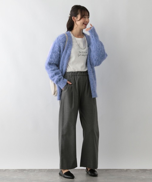 GLOBAL WORK Smile Seed Store（グローバルワーク スマイルシードストア）の「ふわもちシャギーカーディガン/116045（カーディガン/ボレロ・レディース・ブルー/ベージュ/チャコール・MEDIUM/LARGE/X-LARGE/SMALL）」の14枚目の写真