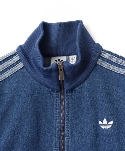 adidas(アディダス)の「adidas DENIM FB TT / アディダス デニム ファイヤー バード トラック トップ(ジャージ・レディース・インディゴブルー・L/M/S)」の2枚目の写真