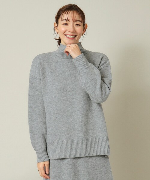 ITS'DEMO（イッツデモ）の「◆【ウエストゴム／手洗い可】ハイネックニットセットアップ（セットアップ・レディース・グレー/ベージュ/ネイビー/ライトブルー・00）」の5枚目の写真