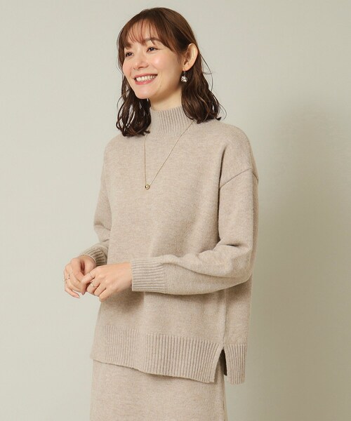 ITS'DEMO（イッツデモ）の「◆【ウエストゴム／手洗い可】ハイネックニットセットアップ（セットアップ・レディース・グレー/ベージュ/ネイビー/ライトブルー・00）」の9枚目の写真