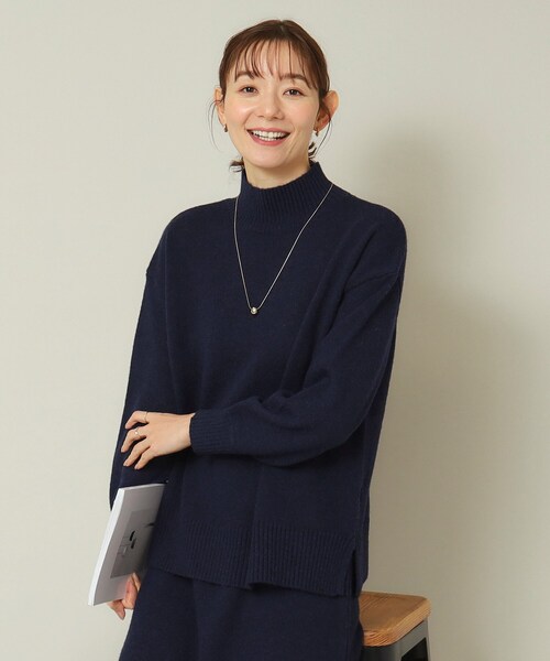 ITS'DEMO（イッツデモ）の「◆【ウエストゴム／手洗い可】ハイネックニットセットアップ（セットアップ・レディース・グレー/ベージュ/ネイビー/ライトブルー・00）」の13枚目の写真