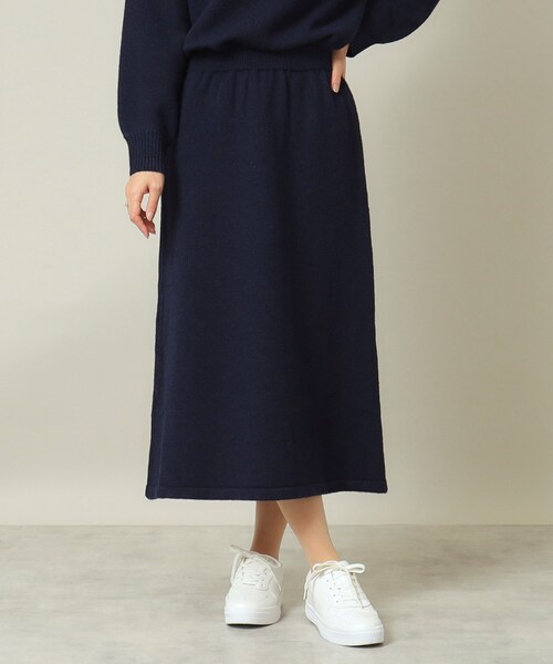 ITS'DEMO（イッツデモ）の「◆【ウエストゴム／手洗い可】ハイネックニットセットアップ（セットアップ・レディース・グレー/ベージュ/ネイビー/ライトブルー・00）」の14枚目の写真