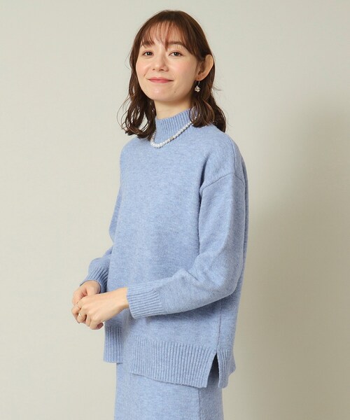ITS'DEMO（イッツデモ）の「◆【ウエストゴム／手洗い可】ハイネックニットセットアップ（セットアップ・レディース・グレー/ベージュ/ネイビー/ライトブルー・00）」の17枚目の写真