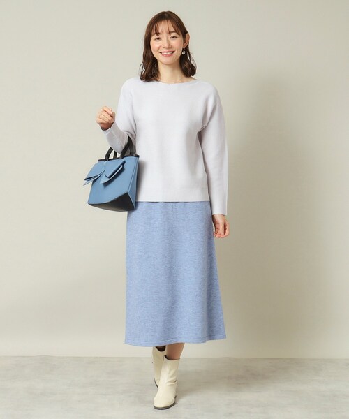 ITS'DEMO（イッツデモ）の「◆【ウエストゴム／手洗い可】ハイネックニットセットアップ（セットアップ・レディース・グレー/ベージュ/ネイビー/ライトブルー・00）」の22枚目の写真