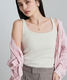 VIS | 【洗える】タイニーストラップラメタンクトップ(タンクトップ)