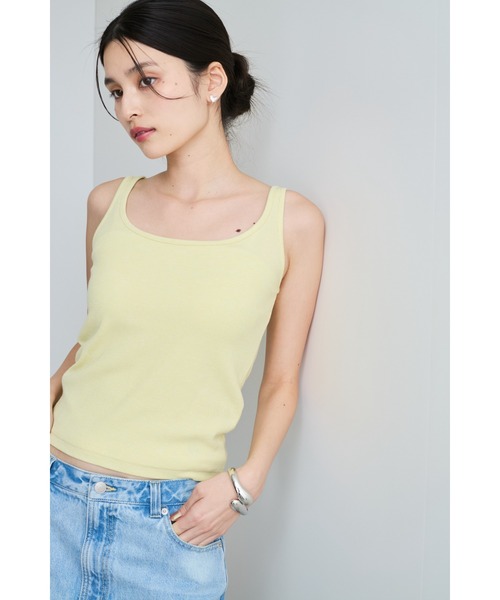 VIS（ビス）の「【洗える】タイニーストラップラメタンクトップ（タンクトップ・レディース・ブラック/クリーム/グレー/オフホワイト・FREE）」の11枚目の写真