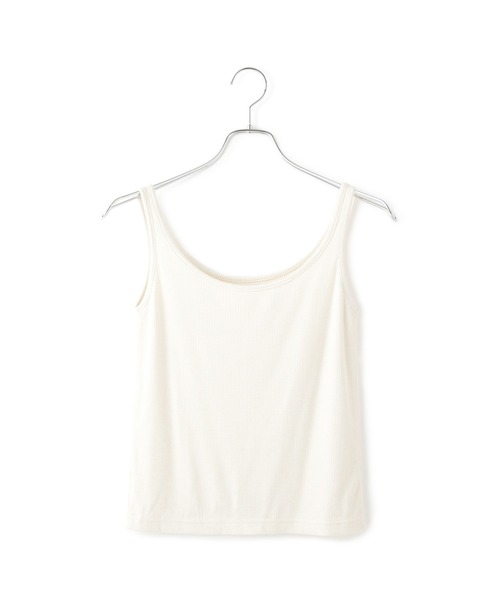 VIS（ビス）の「【洗える】タイニーストラップラメタンクトップ（タンクトップ・レディース・ブラック/クリーム/グレー/オフホワイト・FREE）」の16枚目の写真