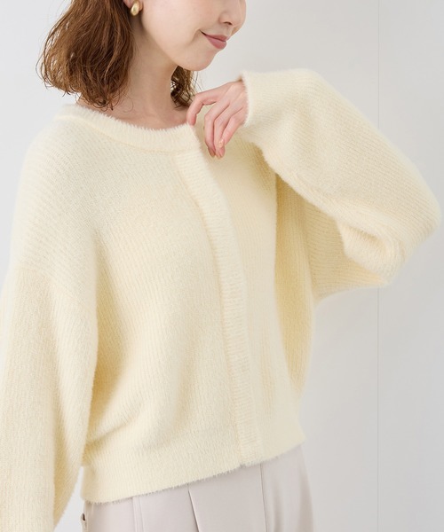 fluffy knitフラッフィーニット/ふわふわMIXフェザーニット