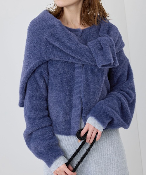 fluffy knitフラッフィーニット/ふわふわMIXフェザーニット