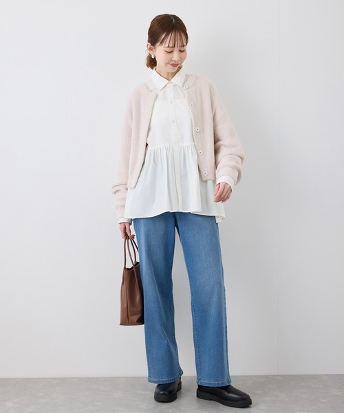 fluffy knitフラッフィーニット/ふわふわMIXフェザーニット