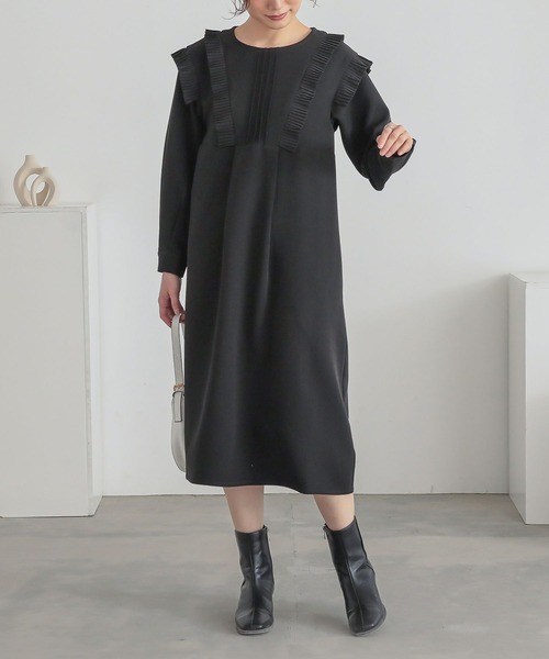 n'OrLABEL(ノアールレーベル)の「プリーツフリルワンピース(ドレス・レディース・ブラック・2/1)」の22枚目の写真
