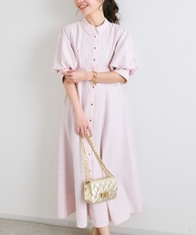 【最強愛されワンピース】サッカーストライプフレアシャツワンピース