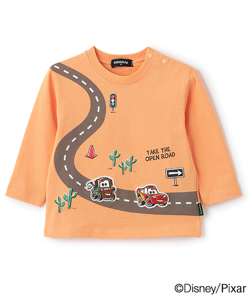 kladskap(クレードスコープ)の「【カーズ】道路長袖Tシャツ(Tシャツ/カットソー・キッズ・ライトブルー/オレンジ・90cm/100cm/120cm/110cm)」の2枚目の写真