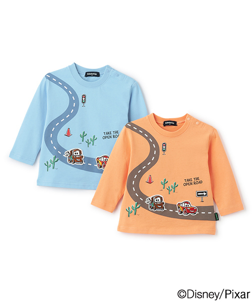 kladskap(クレードスコープ)の「【カーズ】道路長袖Tシャツ(Tシャツ/カットソー・キッズ・ライトブルー/オレンジ・90cm/100cm/120cm/110cm)」の4枚目の写真