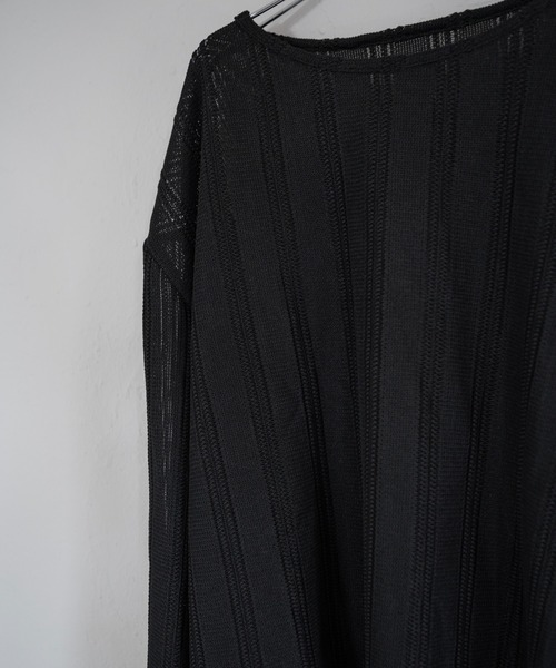 Tシャツ・カットソー YOUHEE YOUHEE MESH LONG SLEEVE 5BNY620 Utusiyo（ウツシヨ）の「mesh long sleeve 澆薄（Tシャツ