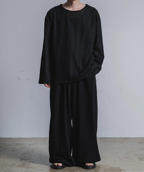 Tシャツ・カットソー YESEYESEE SN Jacquard L/S 4NY145 jacquard long sleeve 綯（Tシャツ/カットソー）｜Utusiyo