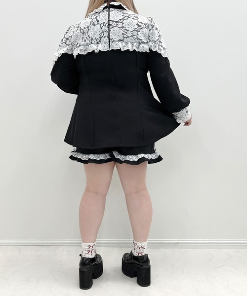 Dear my love whip キラハートビジューレースフリルセットアップ Dear my love whip キラハートビジューレースフリルセットアップ