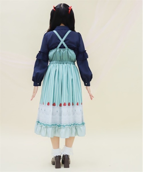 axes femme POETIQUE（アクシーズファムポエティック）の「ガトー・フレーズフリルワンピース（ワンピース・レディース・ピンク/グリーン/キナリ・MEDIUM）」の13枚目の写真