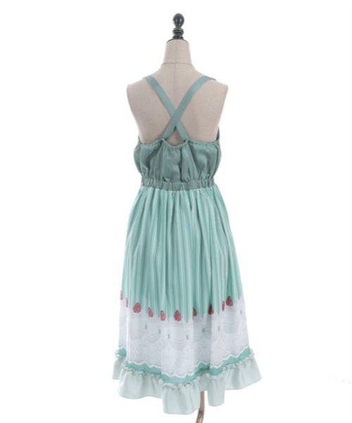 axes femme POETIQUE（アクシーズファムポエティック）の「ガトー・フレーズフリルワンピース（ワンピース・レディース・ピンク/グリーン/キナリ・MEDIUM）」の16枚目の写真