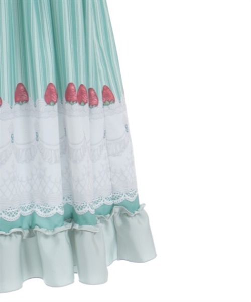 axes femme POETIQUE（アクシーズファムポエティック）の「ガトー・フレーズフリルワンピース（ワンピース・レディース・ピンク/グリーン/キナリ・MEDIUM）」の18枚目の写真