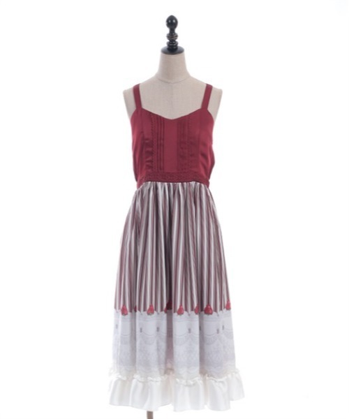 axes femme POETIQUE（アクシーズファムポエティック）の「ガトー・フレーズフリルワンピース（ワンピース・レディース・ピンク/グリーン/キナリ・MEDIUM）」の22枚目の写真