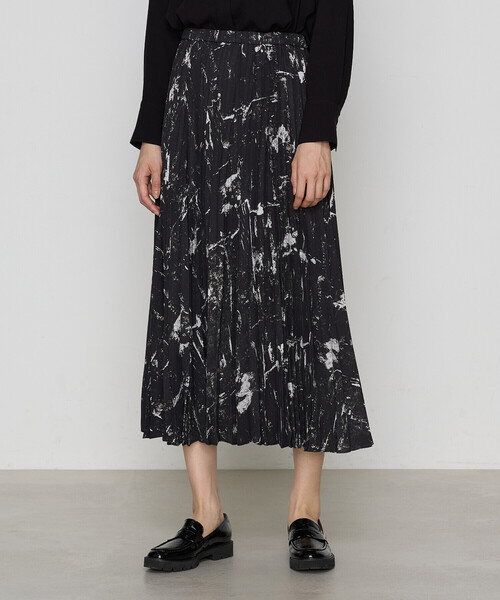 COMME CA（コムサ）の「アムンゼン大理石プリント スカート（スカート・レディース・ブラック系その他・9号/11号）」の3枚目の写真