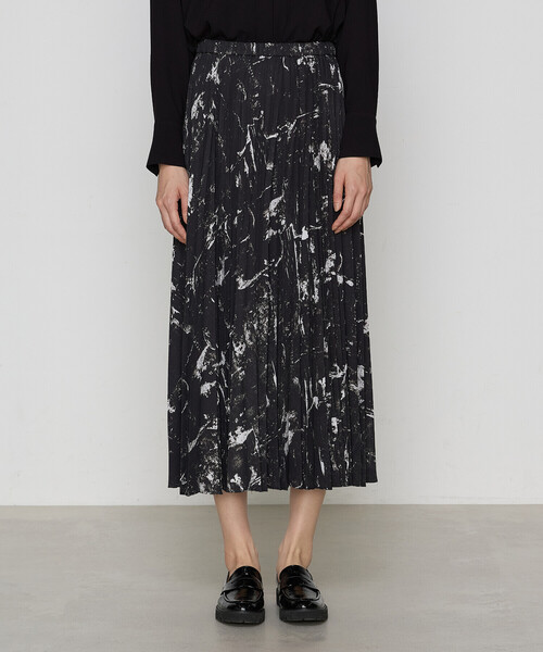 COMME CA（コムサ）の「アムンゼン大理石プリント スカート（スカート・レディース・ブラック系その他・9号/11号）」の4枚目の写真