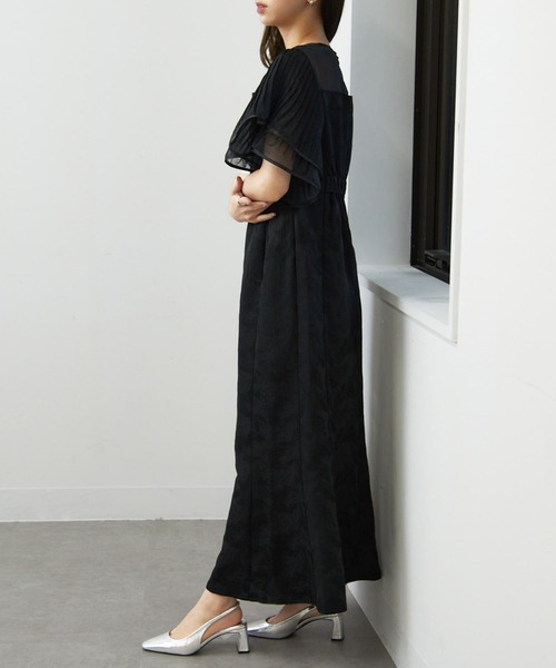 MAISON BREEZE（メゾンブリーズ）の「【MAISON BREEZE】プリーツフレアースリーブワンピース 結婚式 二次会 パーティー フォーマル オケージョン trc（ワンピース・レディース・ブラック/グレー・FREE）」の7枚目の写真