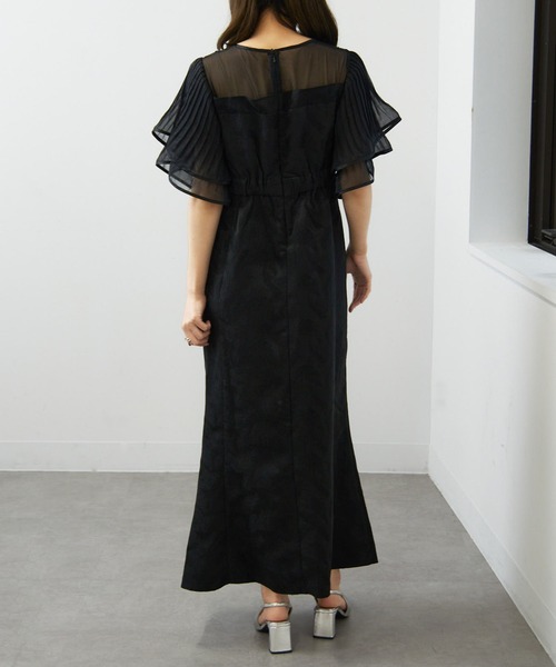 MAISON BREEZE（メゾンブリーズ）の「【MAISON BREEZE】プリーツフレアースリーブワンピース 結婚式 二次会 パーティー フォーマル オケージョン trc（ワンピース・レディース・ブラック/グレー・FREE）」の8枚目の写真