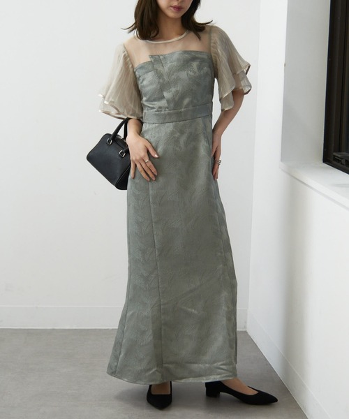 MAISON BREEZE（メゾンブリーズ）の「【MAISON BREEZE】プリーツフレアースリーブワンピース 結婚式 二次会 パーティー フォーマル オケージョン trc（ワンピース・レディース・ブラック/グレー・FREE）」の14枚目の写真