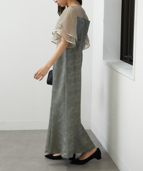 MAISON BREEZE（メゾンブリーズ）の「【MAISON BREEZE】プリーツフレアースリーブワンピース 結婚式 二次会 パーティー フォーマル オケージョン trc（ワンピース・レディース・ブラック/グレー・FREE）」の15枚目の写真